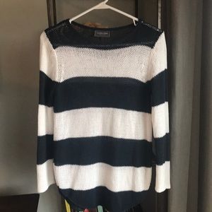 Like new, wooden ships striped tunic sweater